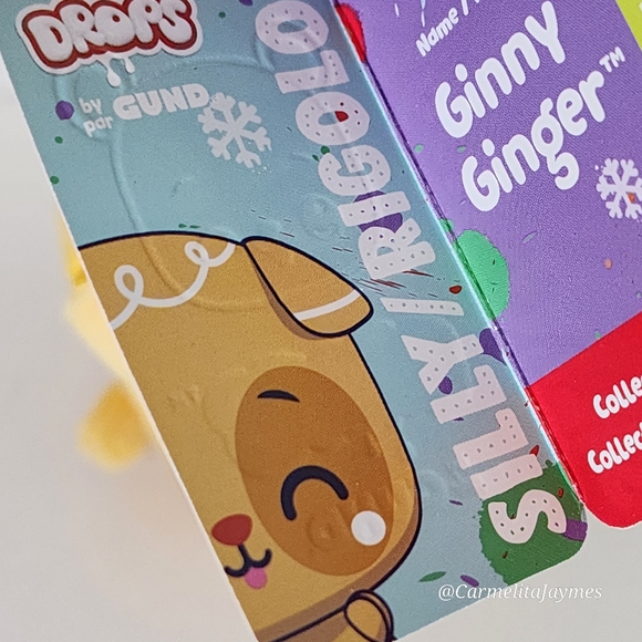 GINNY GINGER 🐶 Gund Drops 6" Gingerbread Puppy by Gund Teddy Bear ☆ NWT ☆ - Picture 3 of 8